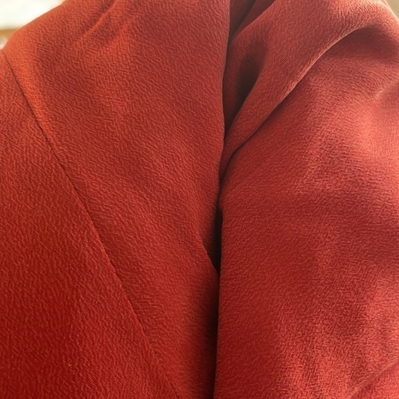 L’Agence Red deep v neck waist tie Zip Ankle - Picture 7 of 7